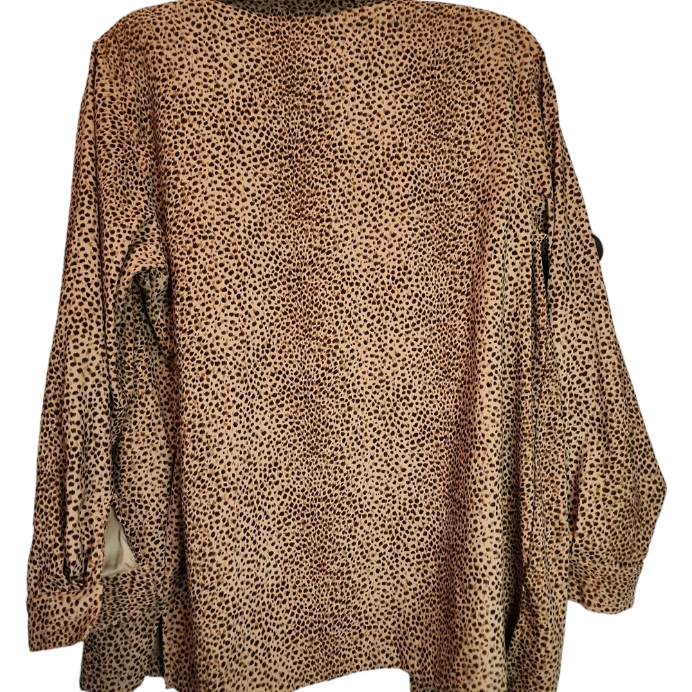 Vintage 1990 Alfred Dunner animal print silk lined Jacket - Picture 4 of 5